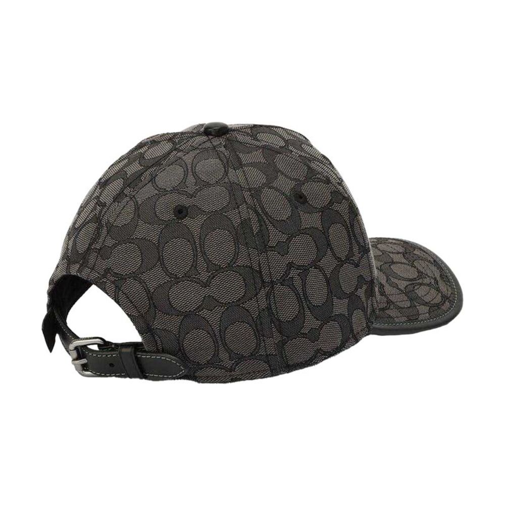 Coach Signature Jacquard Baseball Cap / Charcoal - Picture 2 of 4